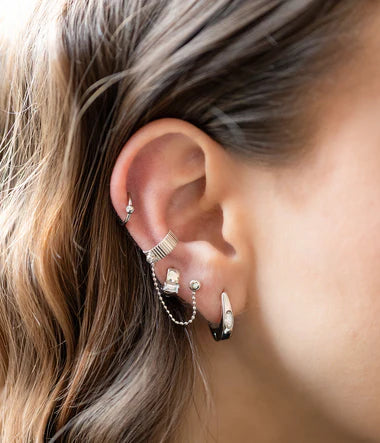 Zag bijoux Helix Piercing Korsika Silber mit Zirkonis Stein 7mm