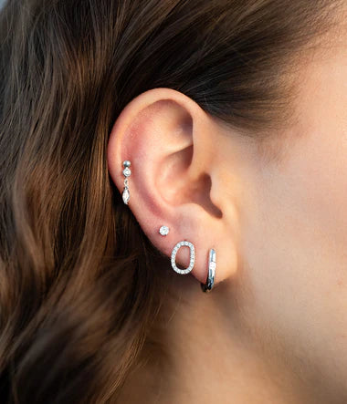 Zag Bijoux Upper Lobe Piercing Menorca Silber mit Zirkonia Stein