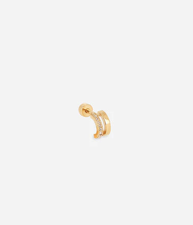 Zag Bijoux Helix Piercing Nauru Gold mit Zirkonia Stein 5mm