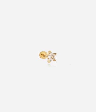 Zag Bijoux Helix Piercing Teneriffa Gold mit Zirkonia Stein 5mm