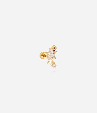 Zag Bijoux Helix Piercing Durchdringende Zedern Gold mit Zuchtperle 6,5mm