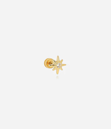 Zag Bijoux Upper Lobe Piercing Malediven Gold mit Zirkonia Stein 5mm