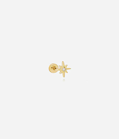 Zag Bijoux Helix Piercing Aruba Gold mit Zirkonia Stein 7mm