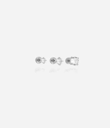 Zag Bijoux Upper Lobe Piercing Menorca Silber mit Zirkonia Stein