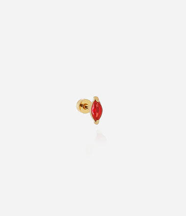 Zag Bijoux Upper Lobe Piercing Graham Gold mit Zirkonia Stein Rot 5mm