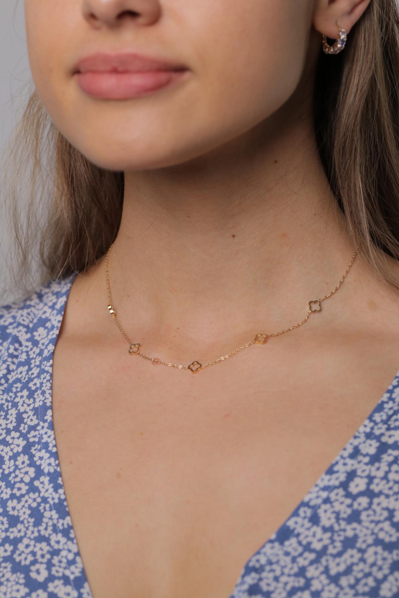 ZAG Bijoux COLLIER - DORE UNI gold Blumen Anhänger