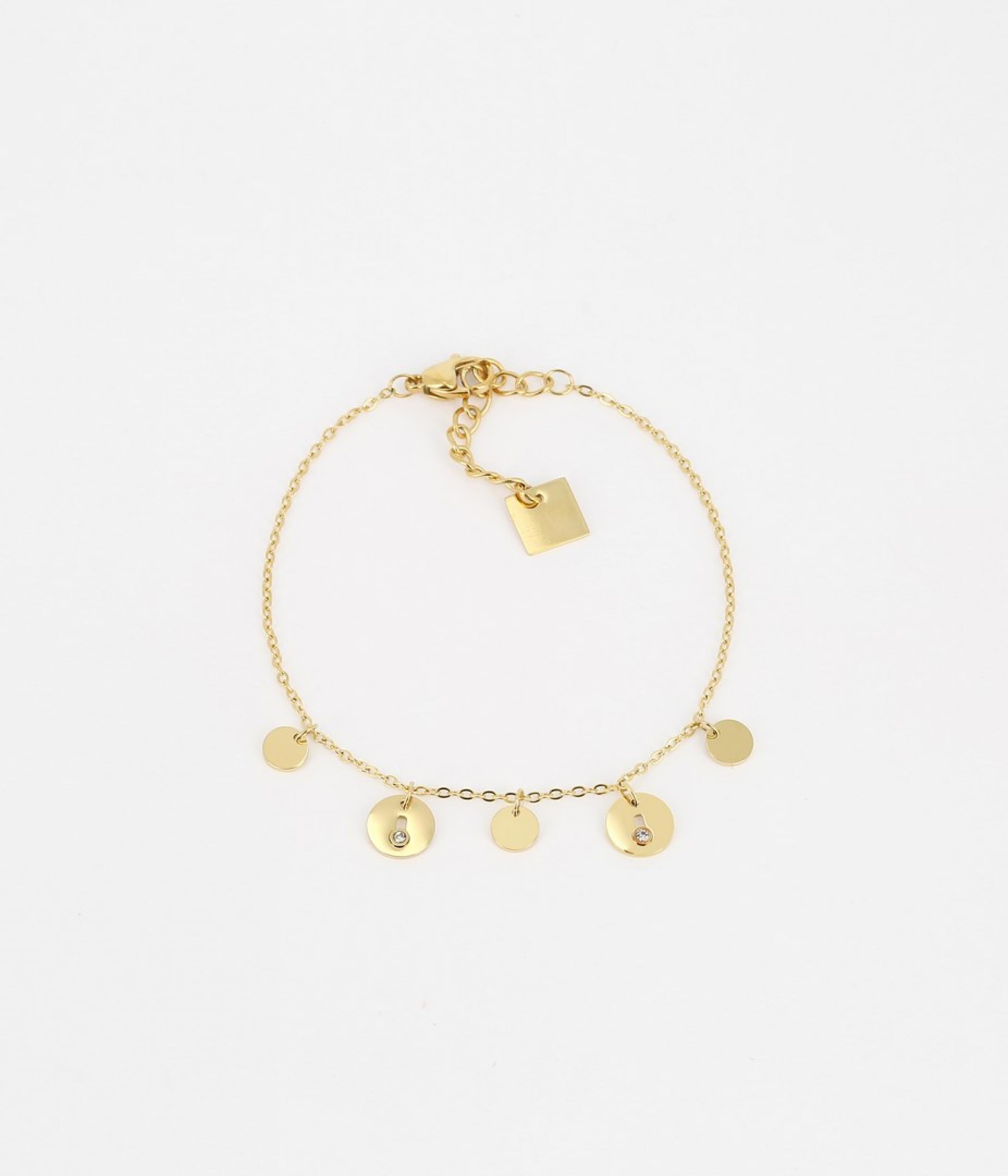 Zag Bijoux Armband Circles Gold/Zirkoniensteine