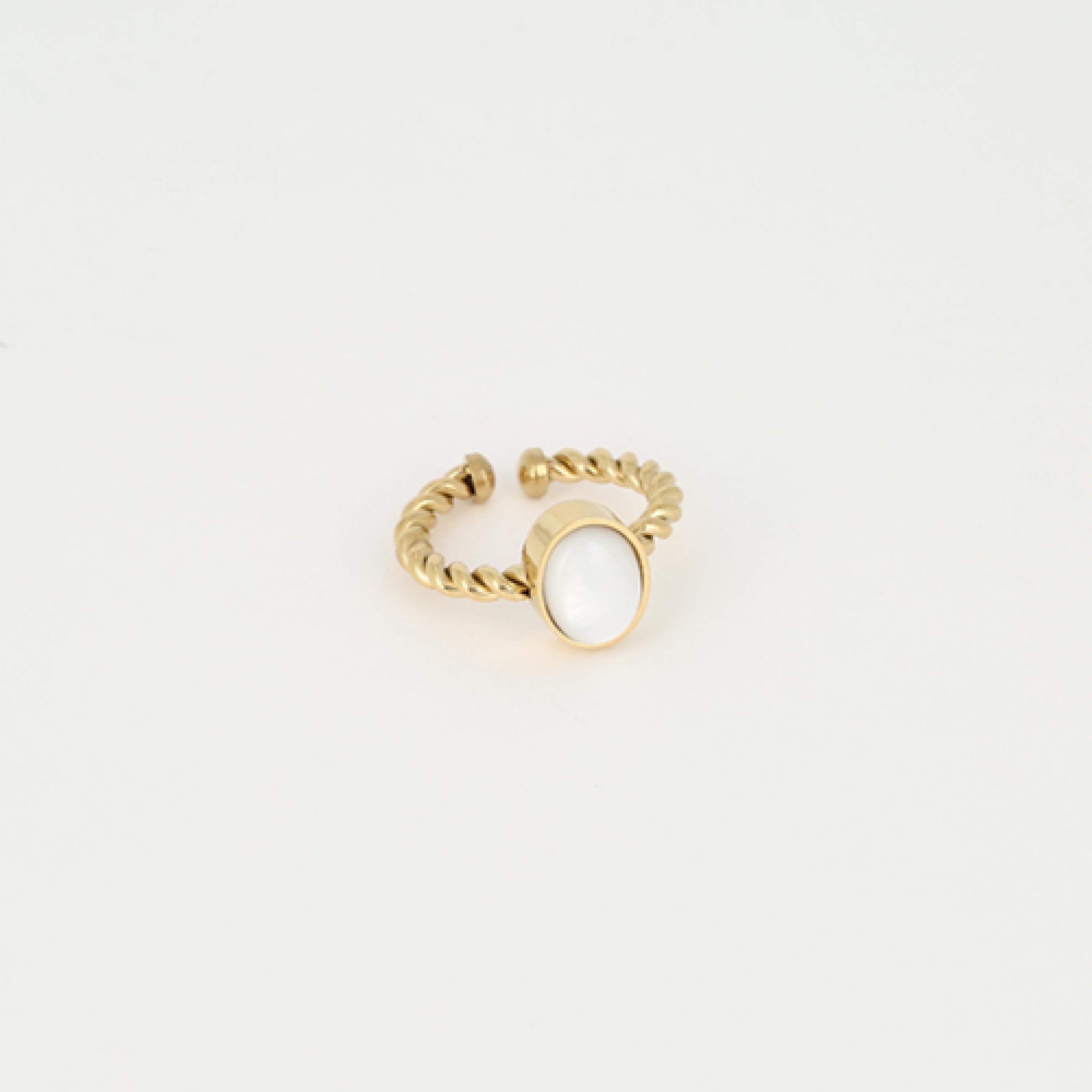 Zag Bijoux Ring Jordanna gold/Perlmutt